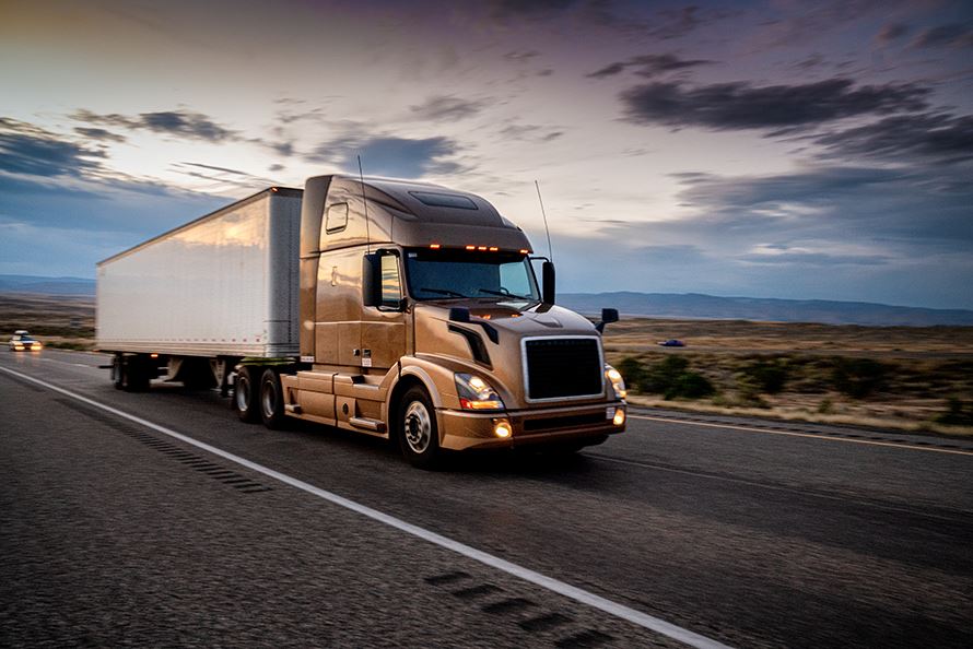 Semi truck on a highway representing a truck accident claim